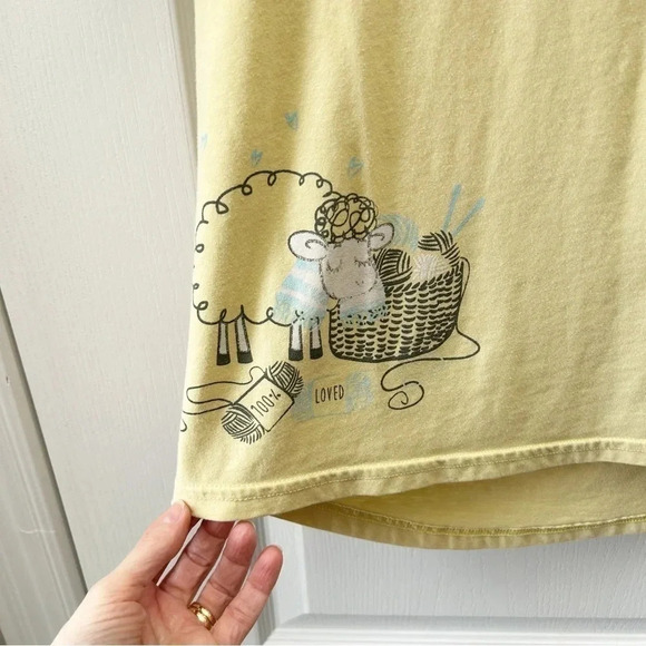 La Vie en Rose Pajama Set 3PC Sleepwear Top Shorts Capris Grey Yellow Small - Picture 10 of 16